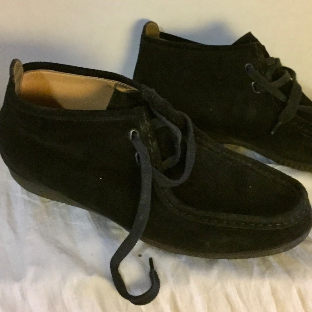 SOLD/Hermes Black Suede Wallabee Moccasins/SOLD